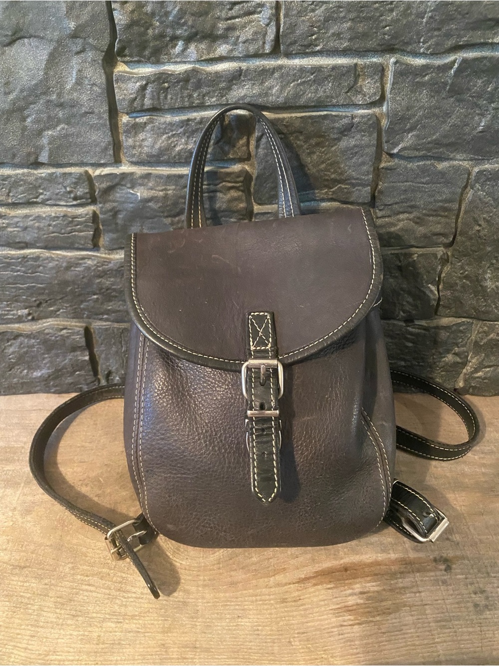 Vintage Roots Leather Backpack
